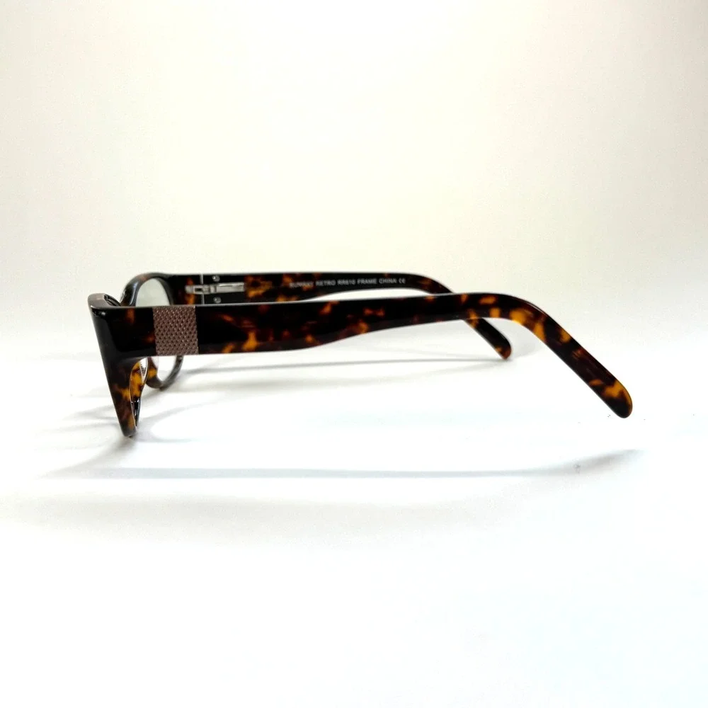 RUNWAY RETRO RR610 Eyeglasses Frame Only 50-17-130 Tortoise Shell Brown Full Rim